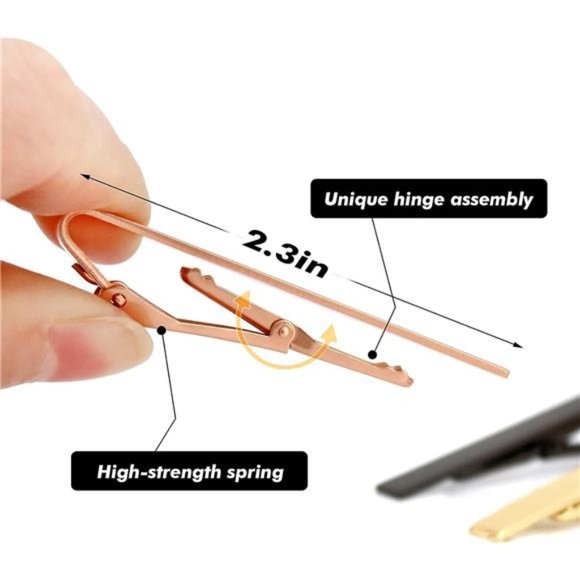 Tie Clips for Men, 6 PACK Tie Clip Set with Elegant Gift Box- - Matte & Shiny - Picture 4 of 7